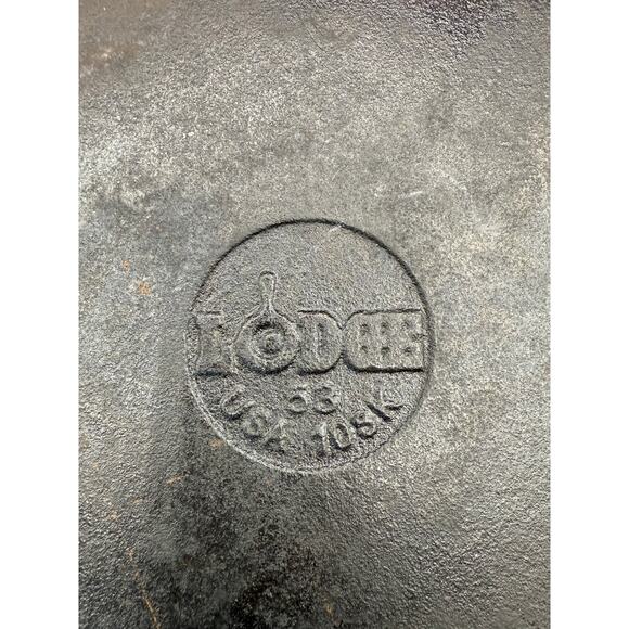 Lodge 10SK Cast Iron Skillet 12"Frying Pan-Double Handle Pour– USA #53 - Picture 6 of 7